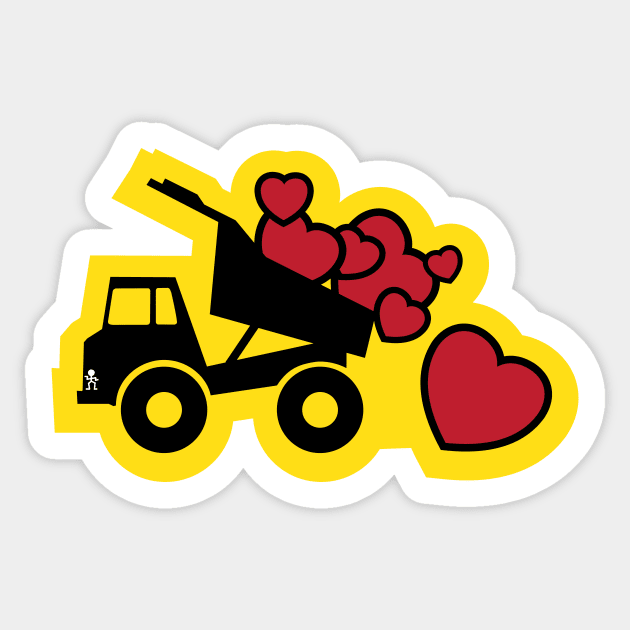 Love Dump Sticker by Artman Design